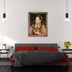 Tablou inramat - scoala engleza - Portretul Elisabetei I 1533-1603 c.1575-80, 60 x 80 cm - Img 3