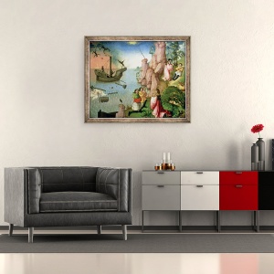 Tablou inramat - Scoala Flamanda - Epave cauzate de demoni, 50 x 60 cm - Img 2