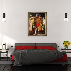 Tablou inramat - Scoala Florentina - Un concert, 60 x 80 cm - Img 3
