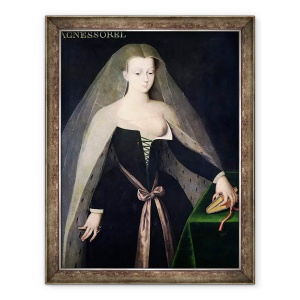 Tablou inramat - Scoala franceza - Agnes Sorel c.1422-50, 60 x 80 cm