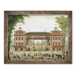 Tablou inramat - Scoala franceza - Baile chinezesti din Paris, 60 x 80 cm