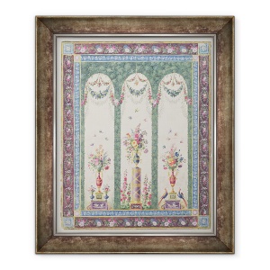 Tablou inramat - Scoala Franceza - Design decorativ pentru un foisor de gradina sau loggie, 70 x 85 cm