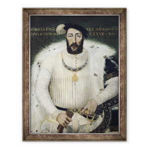 Tablou inramat - Scoala franceza - Henri al II-lea 1519-59, rege al Frantei, 70 x 90 cm