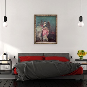 Tablou inramat - Scoala franceza - Motivul aduce un omagiu emblemelor libertatii si egalitatii, 60 x 80 cm - Img 3