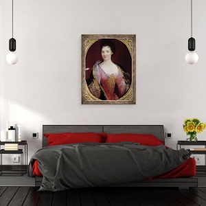 Tablou inramat - Scoala franceza - Portret De Claudine Alexandrine Guerin de Tencin 1682-1749, 60 x 80 cm - Img 3