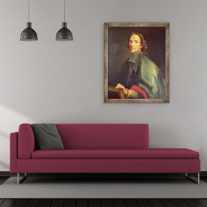 Tablou inramat - Scoala Franceza - Portret De Francois de Salignac de la Mothe-Fenelon 1651-1715, 50 x 60 cm - Img 2