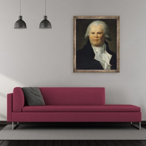 Tablou inramat - Scoala Franceza - Portretul lui Georges Danton 1759-94 I, 50 x 60 cm - Img 2