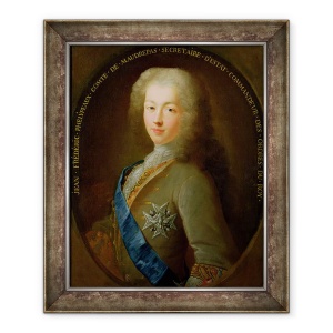 Tablou inramat - Scoala Franceza - Portretul lui Jean Frederic Phelypeaux 1701-81 Conte de Maurepas, 70 x 85 cm