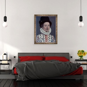 Tablou inramat - Scoala franceza - Portretul unui barbat, 60 x 80 cm - Img 3