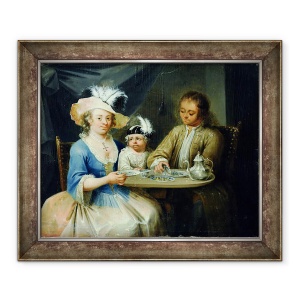 Tablou inramat - Scoala Germana - Portret de Familie, 50 x 60 cm