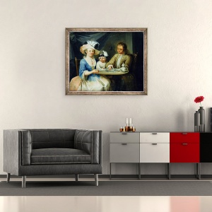Tablou inramat - Scoala Germana - Portret de Familie, 50 x 60 cm - Img 2