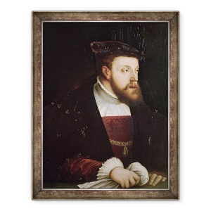 Tablou inramat - Scoala germana - Portretul lui Carol V 1500-58, 70 x 90 cm