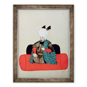 Tablou inramat - Scoala Islamica - Dna 1671 Amurath Murad III 1546-95 c.1580, 60 x 80 cm