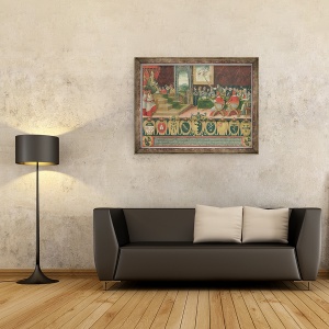 Tablou inramat - Scoala Italiana - Discutia privind reforma calendarului in cadrul Papei Grigore al XIII-lea 1502-85 inlocuita cu Calendarul gregorian, Roma, 70 x 90 cm - Img 2