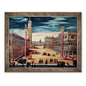 Tablou inramat - Scoala Italiana - Piazzetta di San Marco, 70 x 90 cm