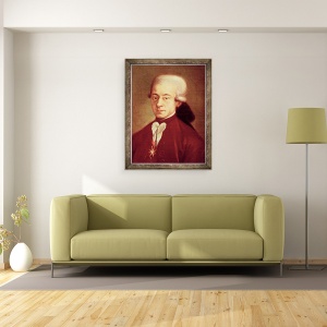 Tablou inramat - Scoala Italiana - Portret De Wolfgang Amadeus Mozart, 70 x 90 cm - Img 2