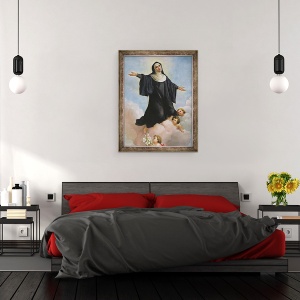 Tablou inramat - Scoala Italiana - Santa Liberata in Glory, 70 x 90 cm - Img 3