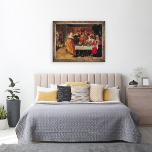 Tablou inramat - Scoala Italiana - Sarbatoarea lui Irod, 70 x 90 cm - Img 2