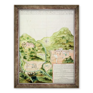 Tablou inramat - Scoala Mexicana - Planul minelor din Oaxaca, Mexic, 60 x 80 cm