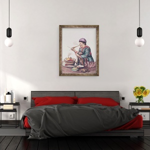 Tablou inramat - Scoala Persana - Negustorul de ceai, 60 x 80 cm - Img 3