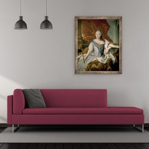 Tablou inramat - Scoala Rusa - Portret De Elisabeta Petrovna 1709-62 imparateasa Rusiei, 50 x 60 cm - Img 2