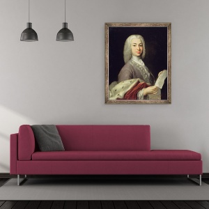 Tablou inramat - Scoala Rusa - Portretul Printului Antiokh Kantemir, 70 x 85 cm - Img 2