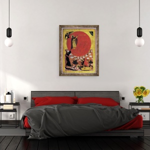 Tablou inramat - Scoala Rusa - Profetul Ilie si carul de foc, 70 x 90 cm - Img 3