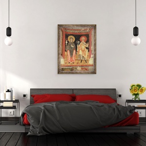 Tablou inramat - Scoala spaniola - Sfantul Petru si Fecioara, 60 x 80 cm - Img 3