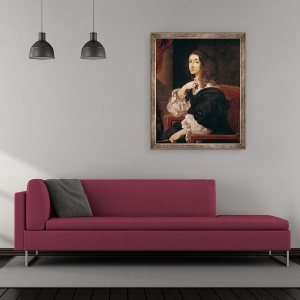 Tablou inramat - Sebastien Bourdon - Regina Christina a Suediei 1626-89, 50 x 60 cm - Img 2