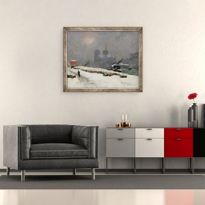 Tablou inramat - Siebe Johannes Ten Kate - Notre Dame in zapada, 50 x 60 cm - Img 2