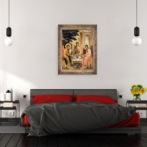 Tablou inramat - Simon Ushakov - Trinitatea Vechiului Testament, 60 x 80 cm - Img 3