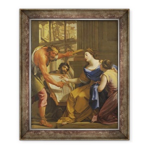 Tablou inramat - Simon Vouet - Artemisia Construirea Mausolaului, 50 x 60 cm