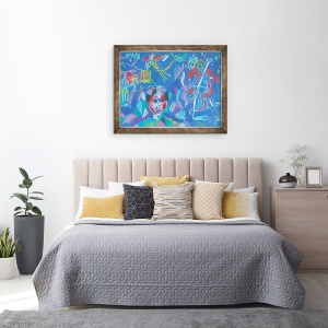 Tablou inramat - Sol Jeong - Simfonia Albastra, 60 x 80 cm - Img 3