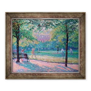 Tablou inramat - Spencer Frederick Gore - Joc de tenis, 50 x 60 cm