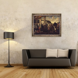Tablou inramat - Stephan Kessler - Plecarea Fiului risipitor, 70 x 90 cm - Img 2