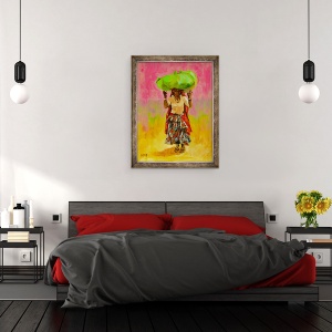 Tablou inramat - Sue Wales - Lucrator teren indian, 2020, 70 x 90 cm - Img 3