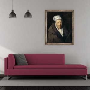 Tablou inramat - Theodore Gericault - Femeia cu jocuri de noroc Mania, 50 x 60 cm - Img 2