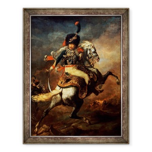Tablou inramat - Theodore Gericault - Ofiter al husarilor, 60 x 80 cm