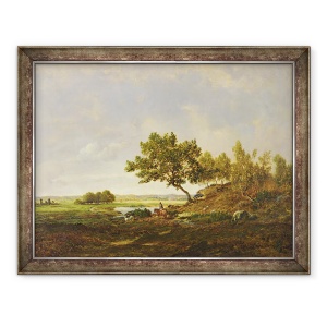 Tablou inramat - Theodore Rousseau - Iazul de la poalele dealului, 70 x 90 cm