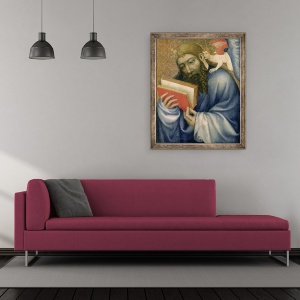 Tablou inramat - Theodoricus of Prague - Sfantul Matei, din capela Castelului Karlstejn, 50 x 60 cm - Img 2