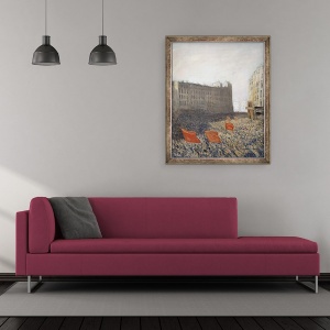 Tablou inramat - Theophile Alexandre Steinlen - Demonstratia, 50 x 60 cm - Img 2