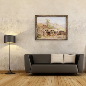 Tablou inramat - Thomas Collier - Pentre Ddu Bridge, 70 x 90 cm - Img 2