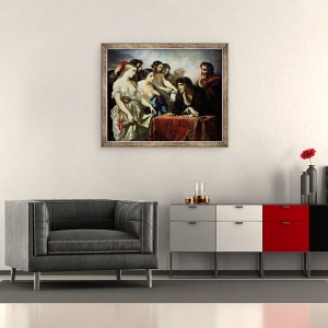 Tablou inramat - Thomas Couture - Dragostea de aur, 50 x 60 cm - Img 2