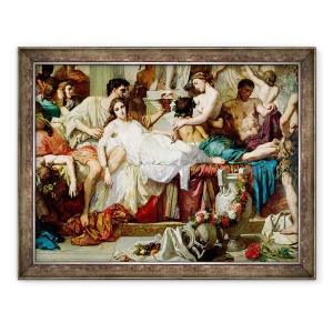 Tablou inramat - Thomas Couture - Romanii Decadentei, detaliu al grupului central, 70 x 90 cm