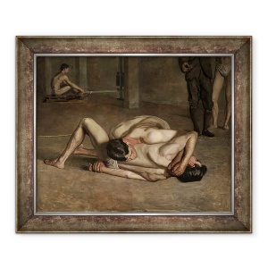 Tablou inramat - Thomas Cowperthwait Eakins - Luptatori, 50 x 60 cm