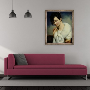 Tablou inramat - Thomas Henry - Portretul unei femei I, 50 x 60 cm - Img 2