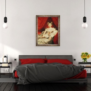 Tablou inramat - Thomas Lawrence - Fetita cu un trandafir, 60 x 80 cm - Img 3