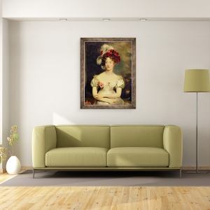 Tablou inramat - Thomas Lawrence - Marie-Caroline de Bourbon 1798-1870 Ducesa de Berry, 60 x 80 cm - Img 2