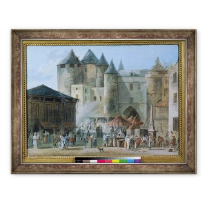 Tablou inramat - Thomas Naudet - Place de lApport-Paris in fata Grand Chatelet, 70 x 90 cm