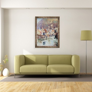 Tablou inramat - Thure de Thulstrup - Americanii de aterizare in Cuba, 70 x 90 cm - Img 2
